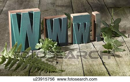 Stock Photograph - Wooden blocks spelling www.. Fotosearch