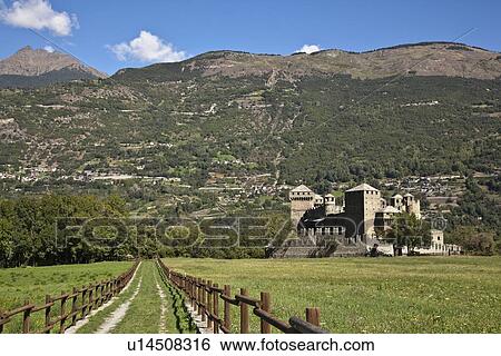Wooden fence on dirt road by castle View Large Photo Image Stock Photograph - Wooden fence on dirt road by castle. Fotosearch