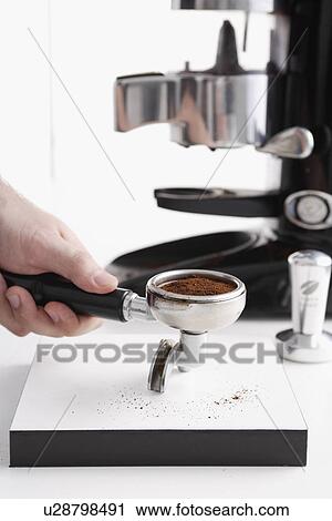Barista using espresso machine View Large Photo Image Stock Image - Barista using espresso machine. Fotosearch