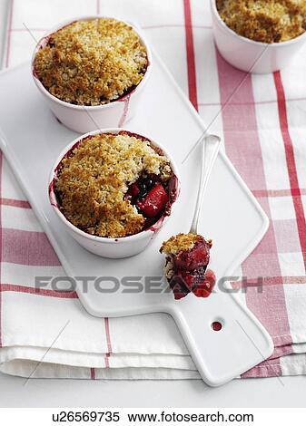 Bowls of fruit crisp on platter View Large Photo Image Stock Photography - Bowls of fruit crisp on platter. Fotosearch