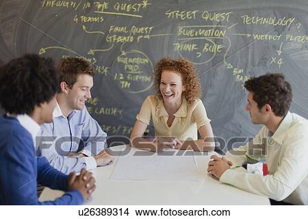 Business people talking in meeting View Large Photo Image Picture - Business people talking in meeting. Fotosearch