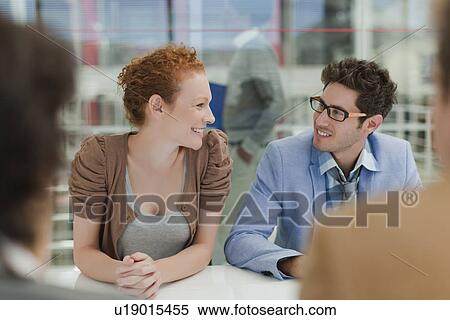 Business people talking in meeting View Large Photo Image Stock Photography - Business people talking in meeting. Fotosearch