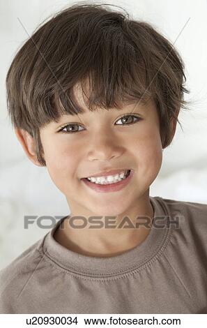 Close up of boys smiling face View Large Photo Image Picture - Close up of boys smiling face. Fotosearch