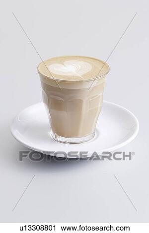 Stock Image - Close up of latte. Fotosearch