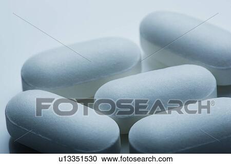 Stock Image - Close up of pills. Fotosearch