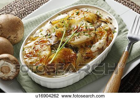Close up of potato casserole View Large Photo Image Stock Image - Close up of potato casserole. Fotosearch