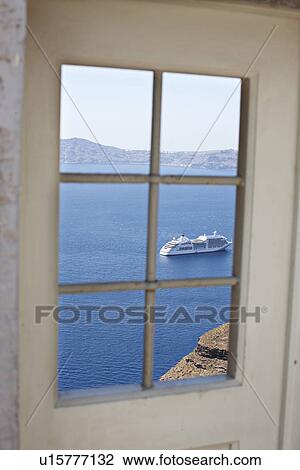 Cruise ship viewed from window View Large Photo Image Stock Image - Cruise ship viewed from window. Fotosearch
