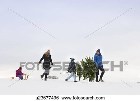 Family walking together in snow View Large Photo Image Stock Photograph - Family walking together in snow. Fotosearch