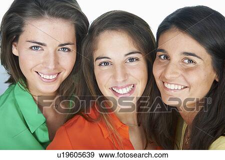 Group of women smiling together View Large Photo Image Stock Photo - Group of women smiling together. Fotosearch