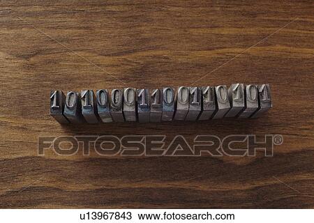 Lead type spelling binary code View Large Photo Image Stock Image - Lead type spelling binary code. Fotosearch