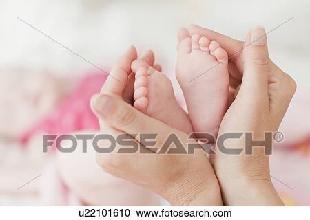 Mothers hands cupping babys feet View Large Photo Image Stock Image - Mothers hands cupping babys feet. Fotosearch