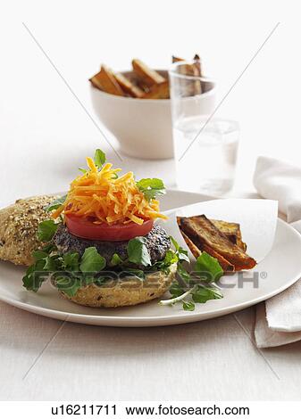 Plate of Middle Eastern lamb burger View Large Photo Image Stock Image - Plate of Middle Eastern lamb burger. Fotosearch