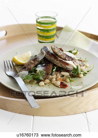 Plate of sausage and beans View Large Photo Image Stock Image - Plate of sausage and beans. Fotosearch