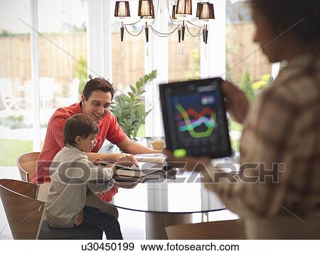 Woman with tablet computer View Large Photo Image Stock Photo - Woman with tablet computer. Fotosearch