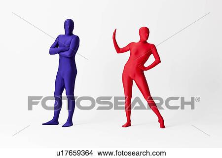 Couple in bodysuits arguing View Large Photo Image Picture - Couple in bodysuits arguing. Fotosearch