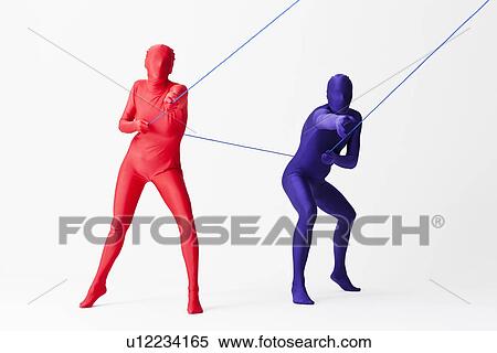 Couple in bodysuits playing with string View Large Photo Image Stock Photography - Couple in bodysuits playing with string. Fotosearch