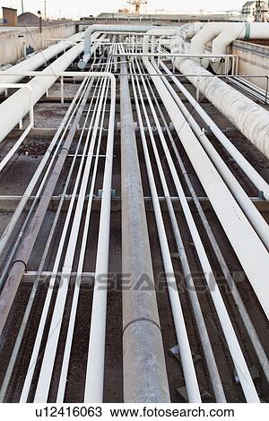 Stock Image - Infrastructure of oil refinery. Fotosearch