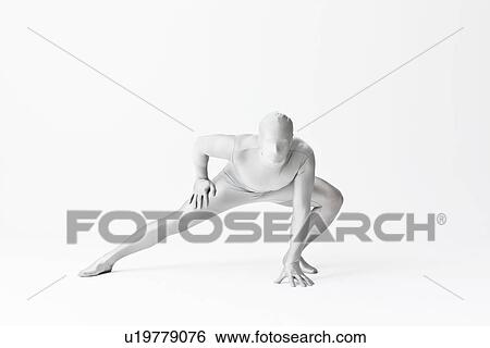 Stock Photograph - Man in bodysuit posing. Fotosearch