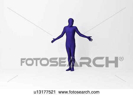 Man in bodysuit shrugging View Large Photo Image Stock Image - Man in bodysuit shrugging. Fotosearch