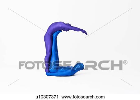 Stock Image - Men in bodysuits making the letter C. Fotosearch