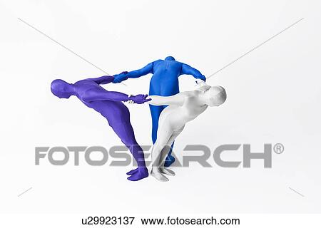 Men in bodysuits posing together View Large Photo Image Stock Photo - Men in bodysuits posing together. Fotosearch
