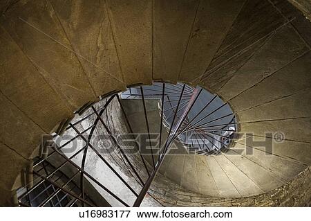 Stock Photo - Architectural detail of the spiral staircase in Saint Isaac's Cathedral, St. Petersburg, Russia. Fotosearch