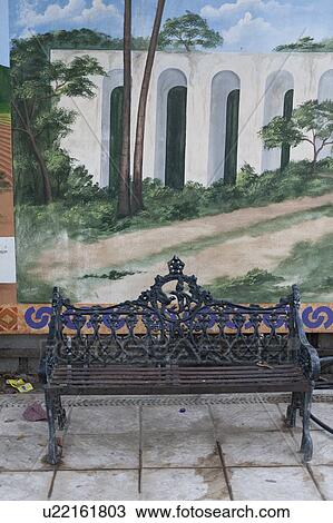 Bench in front of a painting on a street, Sayulita, Nayarit, Mexico View Large Photo Image Stock Image - Bench in front of a painting on a street, Sayulita, Nayarit, Mexico. Fotosearch