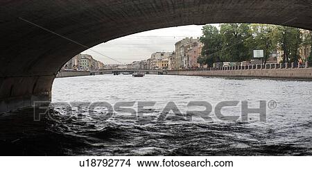 Picture - Bridge across the Fontanka River, St. Petersburg, Russia. Fotosearch