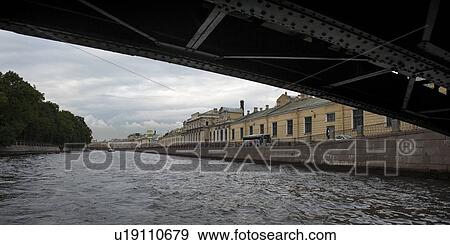 Bridge across the river, St. Petersburg, Russia View Large Photo Image Stock Photo - Bridge across the river, St. Petersburg, Russia. Fotosearch