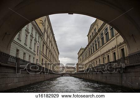 Buildings along the Winter Canal, St. Petersburg, Russia View Large Photo Image Stock Photo - Buildings along the Winter Canal, St. Petersburg, Russia. Fotosearch
