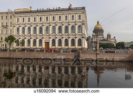 Buildings at the waterfront, Moyka River, St. Petersburg, Russia View Large Photo Image Picture - Buildings at the waterfront, Moyka River, St. Petersburg, Russia. Fotosearch