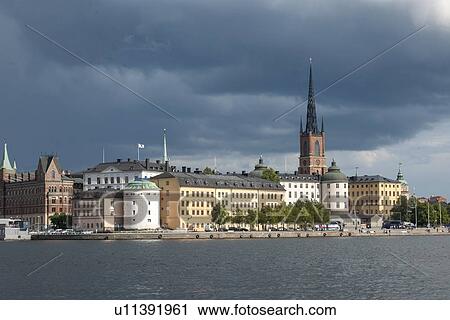 Buildings at the waterfront, Stockholm, Sweden View Large Photo Image Stock Image - Buildings at the waterfront, Stockholm, Sweden. Fotosearch