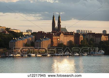 Buildings at the waterfront, Stockholm, Sweden View Large Photo Image Stock Photography - Buildings at the waterfront, Stockholm, Sweden. Fotosearch