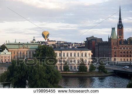 Buildings at the waterfront, Stockholm, Sweden View Large Photo Image Stock Photography - Buildings at the waterfront, Stockholm, Sweden. Fotosearch