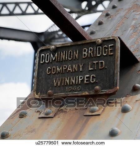 Stock Image - Close-up of a girder of bridge across Athabasca River, Jasper National Park, Alberta, Canada. Fotosearch