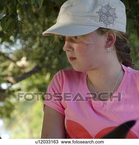 Stock Image - Close-up of a girl, Sayulita, Nayarit, Mexico. Fotosearch
