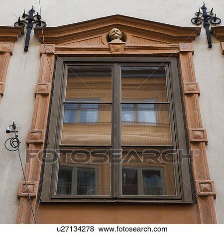 Stock Photo - Close-up of a window, Gamla Stan, Stockholm, Sweden. Fotosearch