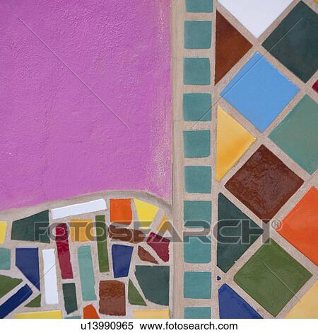 Stock Photography - Close-up of painted wall, Sayulita, Nayarit, Mexico. Fotosearch