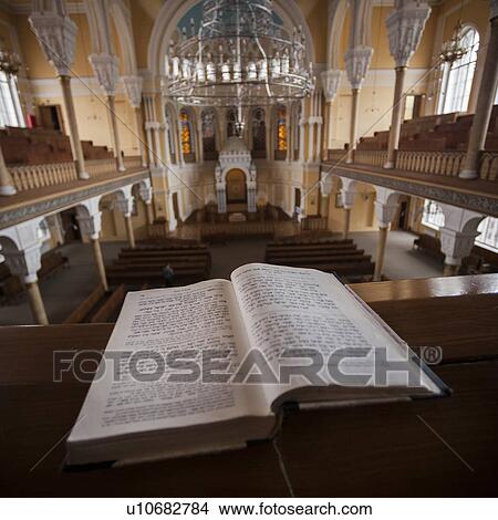 Picture - Close-up of Torah in Grand Choral Synagogue, St. Petersburg, Russia. Fotosearch