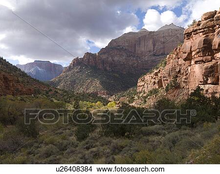 Clouds over rocks, Zion National Park, Utah, USA View Large Photo Image Picture - Clouds over rocks, Zion National Park, Utah, USA. Fotosearch