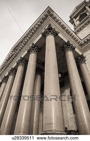 Stock Image - Colonnade of the Saint Isaac's Cathedral, St. Isaac's Square, St. Petersburg, Russia. Fotosearch