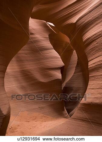 Picture - Corkscrew Canyon, Lower Antelope Canyon, Antelope Canyon, Page, Arizona, USA. Fotosearch