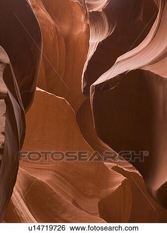 Stock Photograph - Corkscrew Canyon, Lower Antelope Canyon, Antelope Canyon, Page, Arizona, USA. Fotosearch