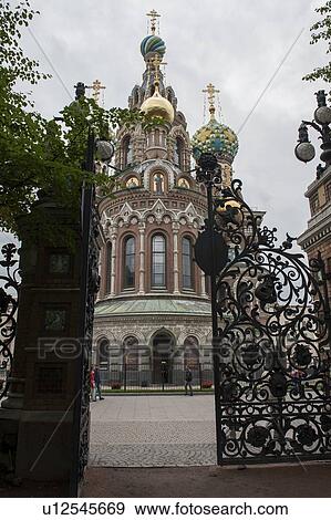 Entrance of the Church of the Saviour on Spilled Blood, St. Petersburg, Russia View Large Photo Image Stock Photo - Entrance of the Church of the Saviour on Spilled Blood, St. Petersburg, Russia. Fotosearch