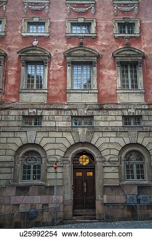 Facade of a house at Storkyrkobrinken, Gamla Stan, Stockholm, Sweden View Large Photo Image Picture - Facade of a house at Storkyrkobrinken, Gamla Stan, Stockholm, Sweden. Fotosearch