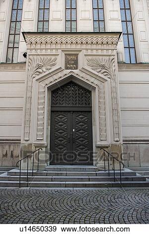 Stock Photo - Facade of the Great Synagogue of Stockholm, Stockholm, Sweden. Fotosearch