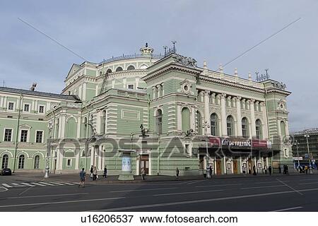 Stock Photo - Facade of the Mariinsky Theatre, St. Petersburg, Russia. Fotosearch