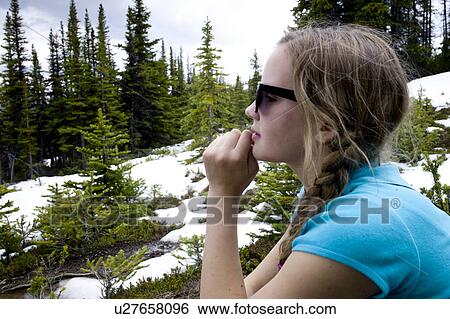 Girl at Bald Hills Trail, Jasper National Park, Alberta, Canada View Large Photo Image Stock Photograph - Girl at Bald Hills Trail, Jasper National Park, Alberta, Canada. Fotosearch