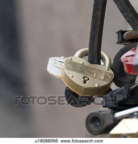 Stock Photograph - Heart shaped Lock, 0 St. Petersburg, Russia. Fotosearch
