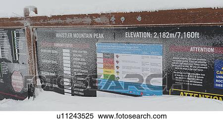 Information board in winter at Whistler Mountain, Whistler, British Columbia, Canada View Large Photo Image Stock Photography - Information board in winter at Whistler Mountain, Whistler, British Columbia, Canada. Fotosearch